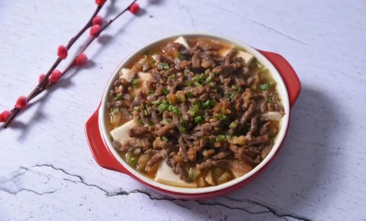 生能集成灶：香气四溢的肉末蒸豆腐 好吃营养 美味又健康
