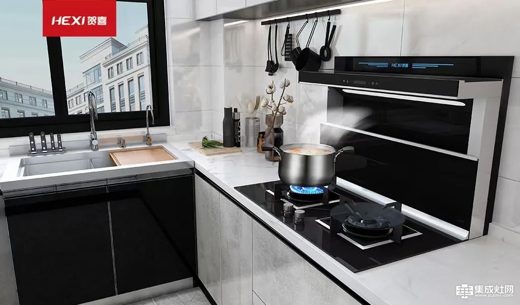 贺喜分体式集成灶舒心配系列 让消费者可以更自由的定制安装喜爱的厨房电器