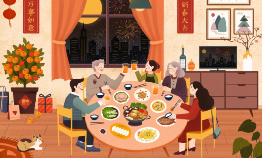 福虎贺新年 阖家团圆宴 力巨人集成灶 烹饪年夜饭的好帮手